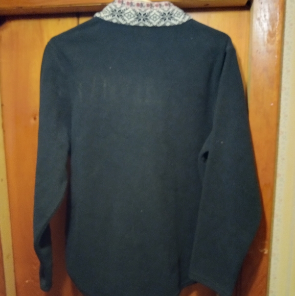 LL Bean Navy Blue Long sleeve Wool Sweater Size P Med - Picture 3 of 7